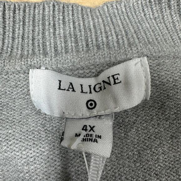 La Ligne x Target NWT Striped Crewneck Sweater Size 4X Cashmere Blend Rib Knit - Picture 5 of 11